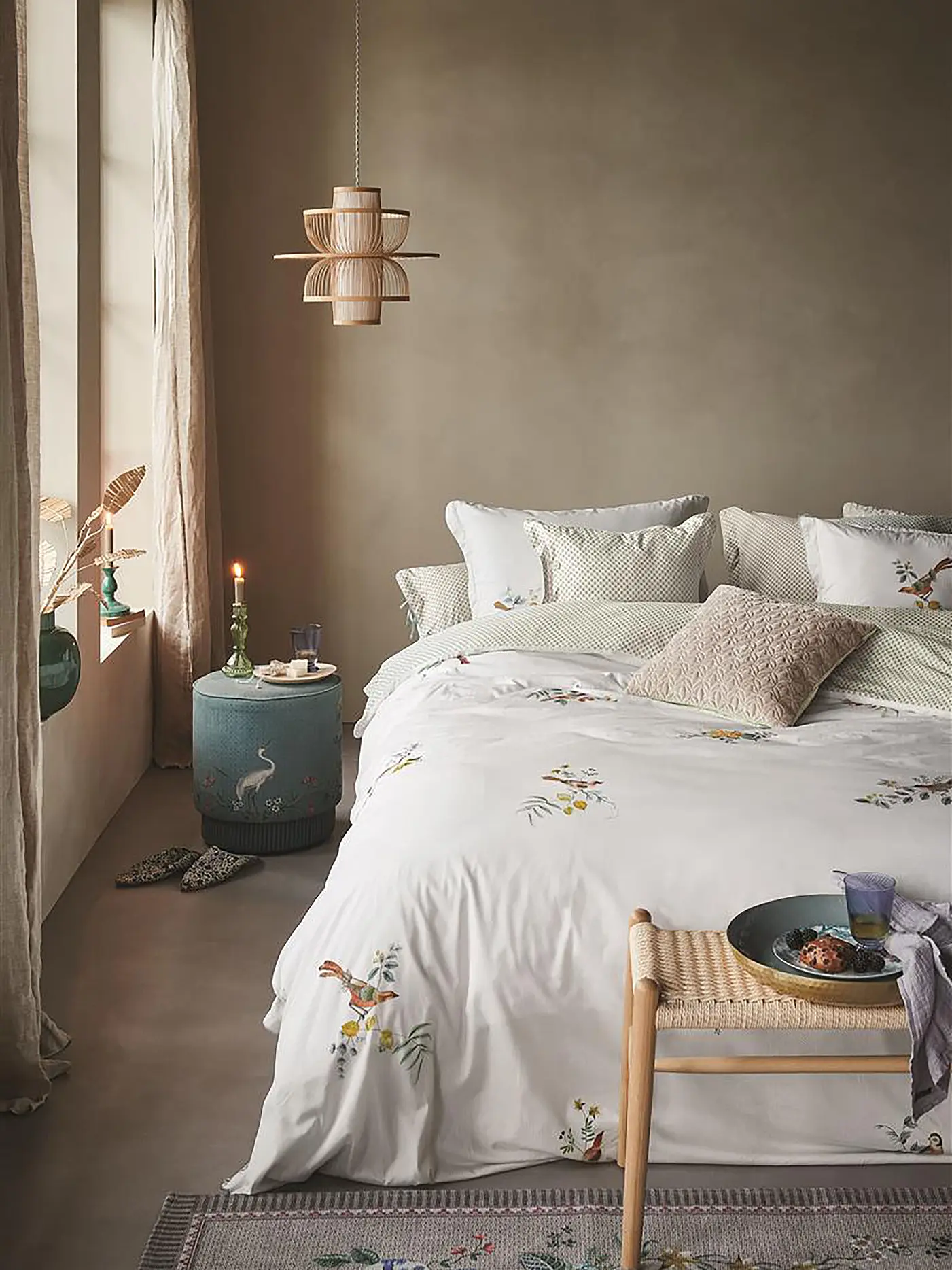 PIP STUDIO | Perkal Bettwäsche LITTLE BIRDS 70x90cm / 140x200cm White | 